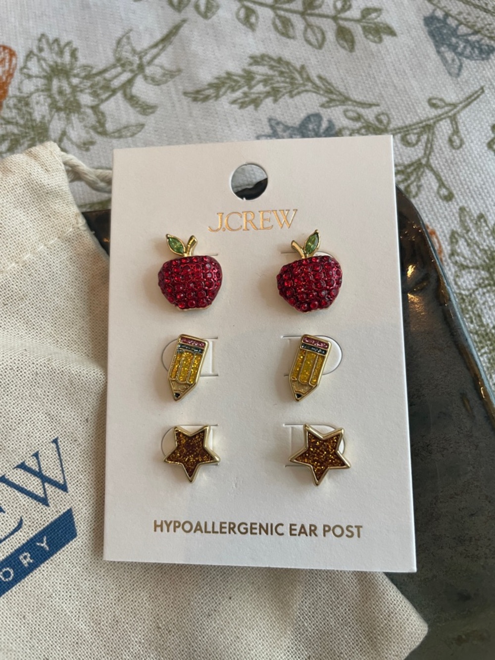 J. Crew Hypoallergenic Ear Post Set - School days - Picture 2 of 4